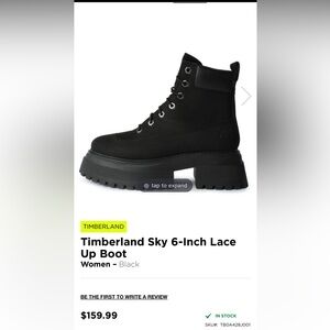 Timberland Women's Black Lace-Up Boots